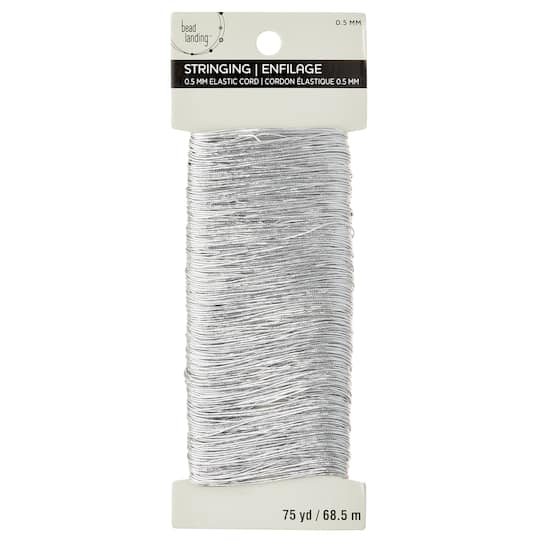 6 Pack: 0.5mm Silver Elastic Cord by Bead Landing™